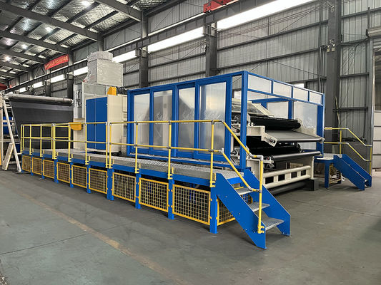 Máy carding hai hoặc một xi lanh không dệt thô công nghiệp với hệ thống tự làm sạch